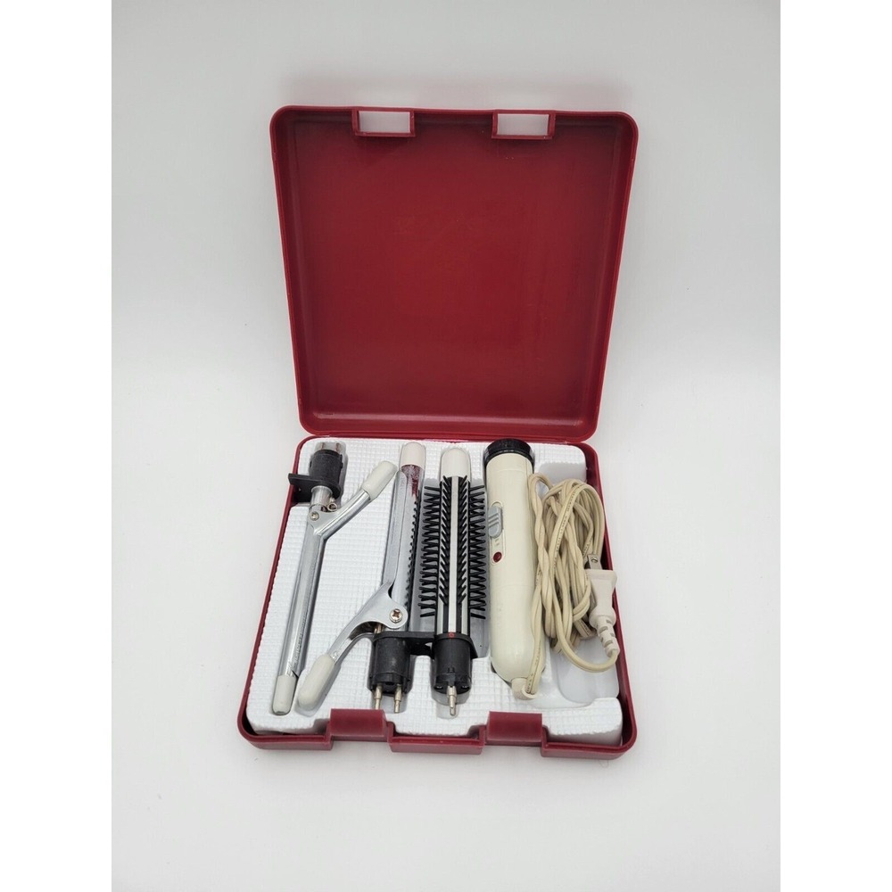 Vintage Conair Twist And Curl Trio 3 Piece Curling‎ Iron In Carrying Case